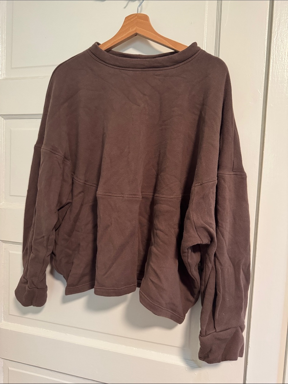 Women's Crewneck Sweatshirt in Chocolate Brown - small batch hand made